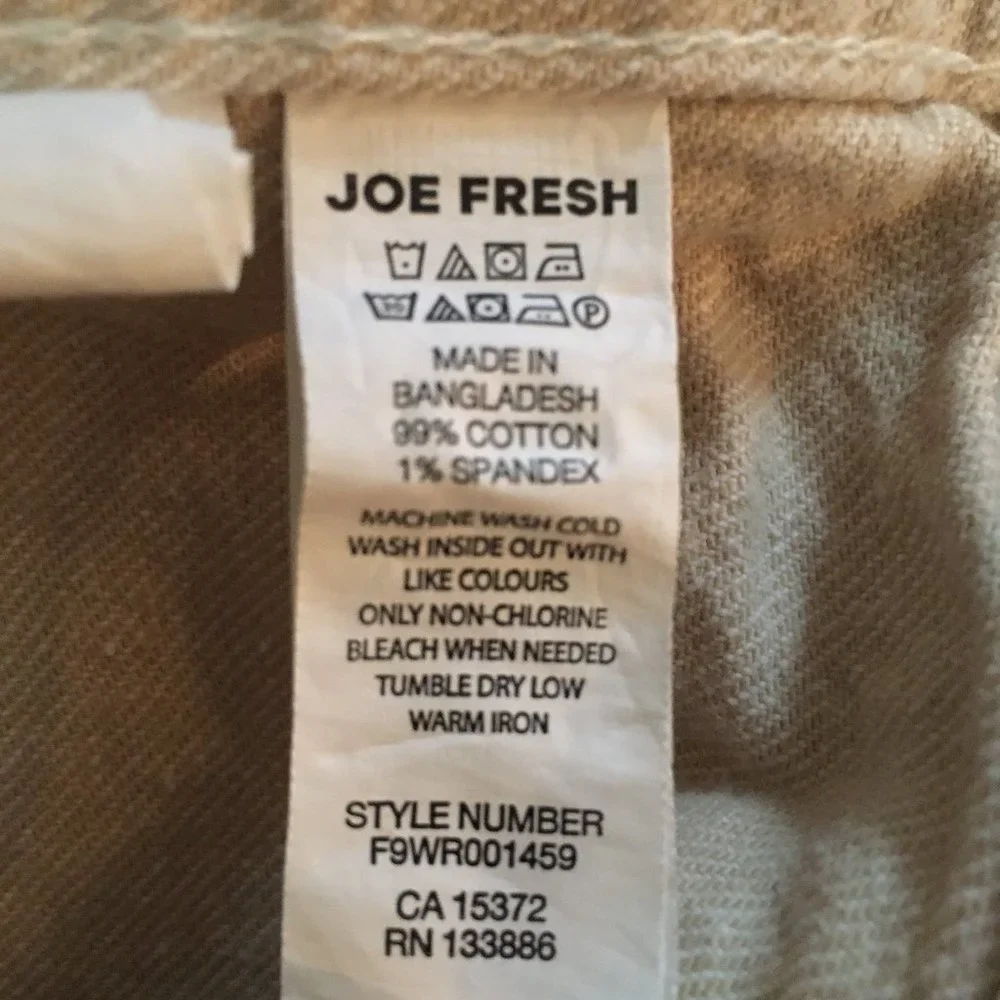 Joe Fresh Off-White Cotton Denim Cropped Jacket M | Oversized - Picture 10 of 10